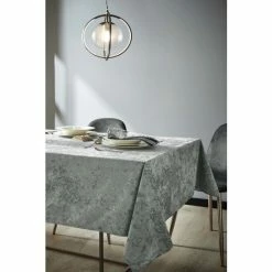 Catherine Lansfield Silver Grey Crushed Velvet Table Cloth