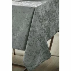 Alternative view of Catherine Lansfield Silver Grey Crushed Velvet Table Cloth