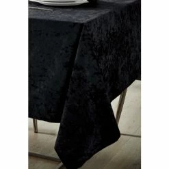 Alternative view of Catherine Lansfield Black Crushed Velvet Table Cloth