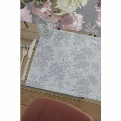 Alternative view of Catherine Lansfield Set Of 2 Grey Dramatic Floral Wipeable Placemats