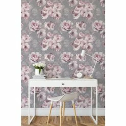 Catherine Lansfield Grey Dramatic Floral Wallpaper Wallpaper -Catherine Lansfield Shop unnamed file 2875