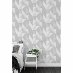 Catherine Lansfield Grey Larsson Geo Wallpaper Wallpaper -Catherine Lansfield Shop unnamed file 2928