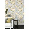 Catherine Lansfield Yellow Dramatic Floral Wallpaper Wallpaper