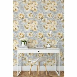 Catherine Lansfield Yellow Dramatic Floral Wallpaper Wallpaper -Catherine Lansfield Shop unnamed file 2956