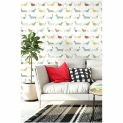 Catherine Lansfield Yellow Silly Sausage Dog Wallpaper Wallpaper -Catherine Lansfield Shop unnamed file 2974