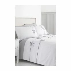 Catherine Lansfield White Milo Bow Duvet Cover And Pillowcase Set -Catherine Lansfield Shop unnamed file 304