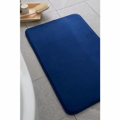 Catherine Lansfield Blue Anti-Bacterial Memory Foam Bath Mat