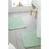 Catherine Lansfield Green Anti-Bacterial Memory Foam Bath Mat And Pedestal Mat