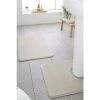 Catherine Lansfield Natural Anti-Bacterial Memory Foam Bath Mat And Pedestal Mat