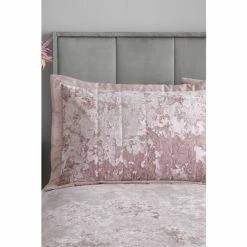 Catherine Lansfield Set Of 2 Pink Crushed Velvet Pillowshams