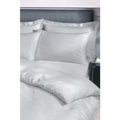Alternative view of Catherine Lansfield Set Of 2 Grey Satin Stripe Pillowcases