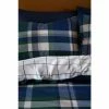 Catherine Lansfield Blue Brushed Check Pillowcases Set Of 2