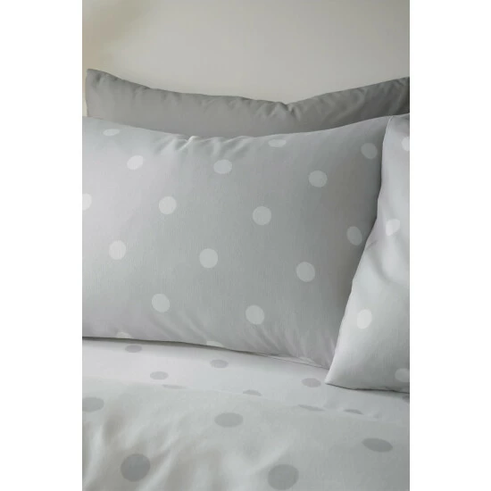Catherine Lansfield Blue Brushed Spot Pillowcases Set Of 2 1 Catherine Lansfield Blue Brushed Spot Pillowcases Set Of 2