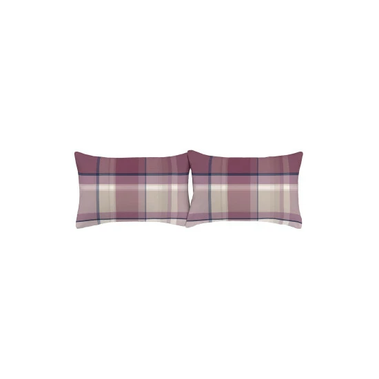 Catherine Lansfield Purple Brushed Check Pillowcases Set Of 2 3 Catherine Lansfield Purple Brushed Check Pillowcases Set Of 2 - Image 3