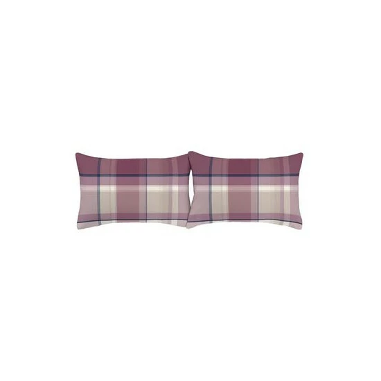 Catherine Lansfield Purple Brushed Check Pillowcases Set Of 2 4 Catherine Lansfield Purple Brushed Check Pillowcases Set Of 2 - Image 4