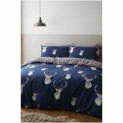 Catherine Lansfield Blue Stag Check Reversible Duvet Cover And Pillowcase Set -Catherine Lansfield Shop unnamed file 325