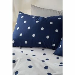 Catherine Lansfield Grey Brushed Spot Pillowcases Set Of 2