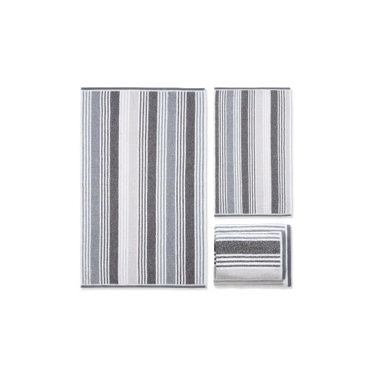Catherine Lansfield 4 Piece Grey Towel Bale 2 Catherine Lansfield 4 Piece Grey Towel Bale - Image 2