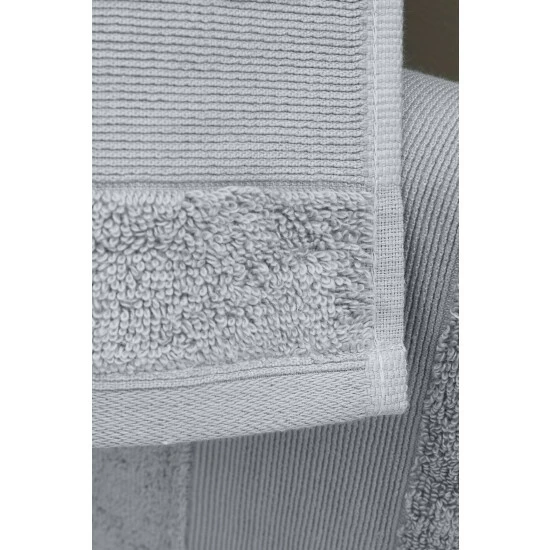 Catherine Lansfield 6 Piece Silver Anti-Bacterial Cotton Towel Bale 2 Catherine Lansfield 6 Piece Silver Anti-Bacterial Cotton Towel Bale - Image 2