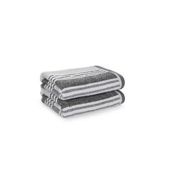 Catherine Lansfield Set Of 2 Grey Towels 5 Catherine Lansfield Set Of 2 Grey Towels - Image 5