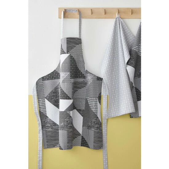 Catherine Lansfield Grey Larsson Geo Apron 1 Catherine Lansfield Grey Larsson Geo Apron