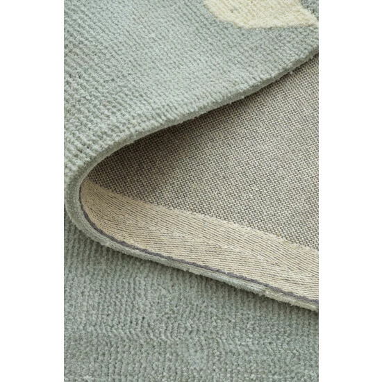 Catherine Lansfield Green Meadowsweet Floral Woven Rug 4 Catherine Lansfield Green Meadowsweet Floral Woven Rug - Image 4