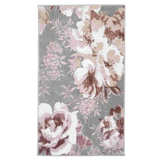 Catherine Lansfield Grey Dramatic Floral Woven Rug 5 Catherine Lansfield Grey Dramatic Floral Woven Rug - Image 5