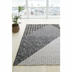 Catherine Lansfield Grey Larsson Geo Woven Rug