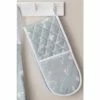 Catherine Lansfield Green Meadowsweet Floral Double Oven Glove