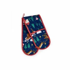 Catherine Lansfield Blue Santa's Christmas Wonderland Double Oven Glove -Catherine Lansfield Shop unnamed file 3645