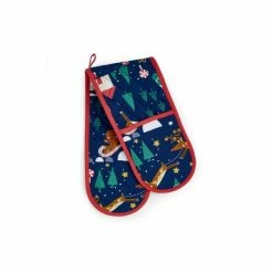 Catherine Lansfield Blue Santa's Christmas Wonderland Double Oven Glove -Catherine Lansfield Shop unnamed file 3648