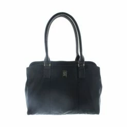 Catherine Lansfield Grey Astor Three Pocket Blue Handbag Stone & Red Geometric