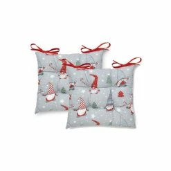 Alternative view of Catherine Lansfield Set Of 2 Red Christmas Gnomes Cotton Seat Pads