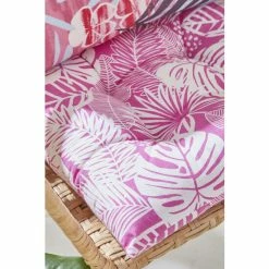 Alternative view of Catherine Lansfield Set Of 2 Pink Tropical Palm Outdoor/Indoor Water Resistant Seat Pads