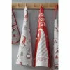 Catherine Lansfield Set Of 4 Red Christmas Gnomes Cotton Tea Towels