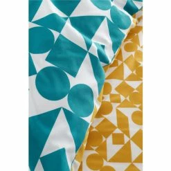 Catherine Lansfield Yellow Retro Geo Reversible Duvet Cover And Pillowcase Set -Catherine Lansfield Shop unnamed file 376