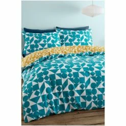 Catherine Lansfield Yellow Retro Geo Reversible Duvet Cover And Pillowcase Set -Catherine Lansfield Shop unnamed file 377