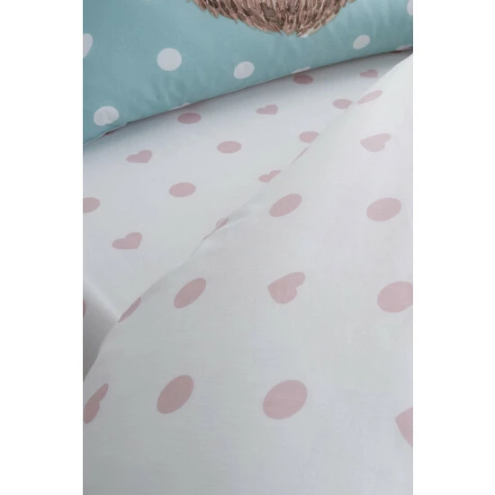 Catherine Lansfield Blue Kids Polka Dot Hedgehog Hug Duvet Cover And Pillowcase Set 4 Catherine Lansfield Blue Kids Polka Dot Hedgehog Hug Duvet Cover And Pillowcase Set - Image 4