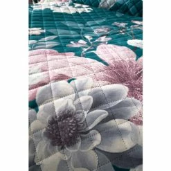 Catherine Lansfield Teal Blue Shewsbury Digital Print Velvet Pinsonic Duvet Cover And Pillowcase Set -Catherine Lansfield Shop unnamed file 573