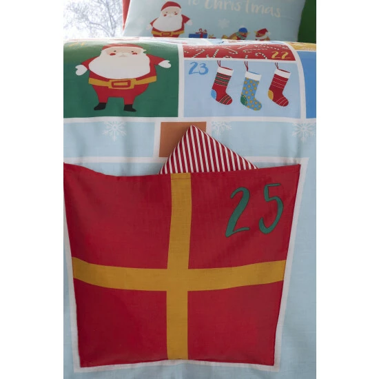 Catherine Lansfield Blue Countdown To Christmas Duvet Cover And Pillowcase Set 4 Catherine Lansfield Blue Countdown To Christmas Duvet Cover And Pillowcase Set - Image 4