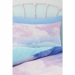 Alternative view of Catherine Lansfield Blue Ombre Rainbow Clouds Reversible Duvet Cover And Pillowcase Set