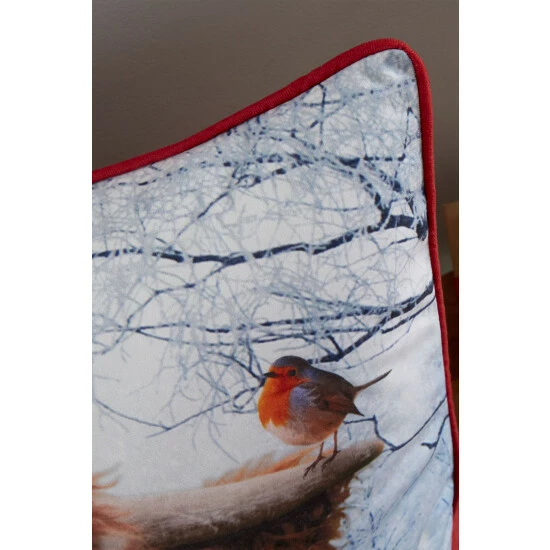 Catherine Lansfield Silver Highland Cow Christmas Cushion 2 Catherine Lansfield Silver Highland Cow Christmas Cushion - Image 2