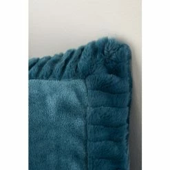 Catherine Lansfield Teal Blue Velvet And Faux Fur Cushion -Catherine Lansfield Shop unnamed file 832