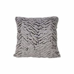 Catherine Lansfield Grey Wolf Faux Fur Cushion