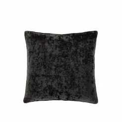 Catherine Lansfield Black Crushed Velvet Cushion