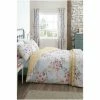 Catherine Lansfield Ochre Yellow Canterbury Floral Duvet Cover And Pillowcase Set