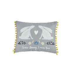 Alternative view of Catherine Lansfield Blue Woodland Rabbits Cushion